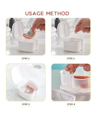 Denture Care Set: GXXMEI 3PCS Denture Case with Toothbrush - Buy Online on GoSupps.com