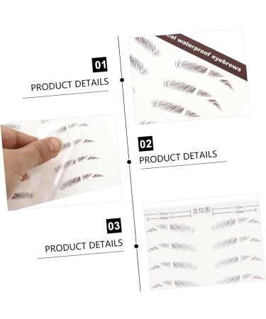 Healeved 18 Pcs Eyebrow Stickers Authentic Eyebrows Brow Stickers Eyes Sticker Para U as Water Transfer Paper - Buy Online on GoSupps.com