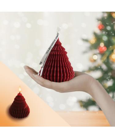Christmas Candles Scented Christmas Tree Shaped Taper Candles Aromatherapy Candle Aromatherapy Small Ornaments Novelty Candles Soy Wax Candle for Home Party Dinner Decorations Candle Gifts