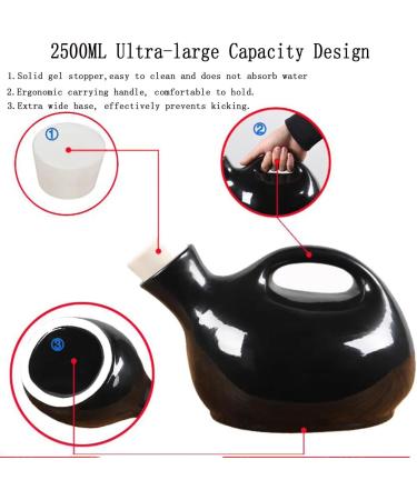 2500ml ICEMOB Pee Bottle for Men with Lid Urinals for Men Spill Proof Ceramics Urine Bottles for Men Travel Urinal for Home Camping Reusable Easy to Clean - Buy Online on GoSupps.com