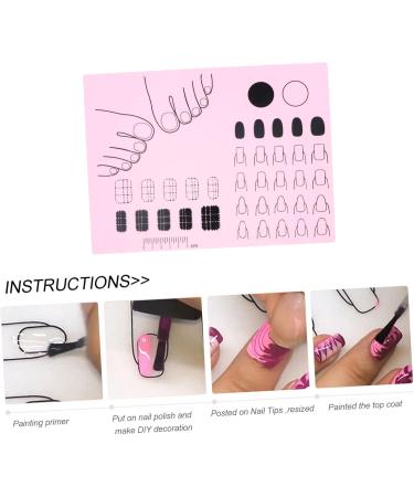 POPETPOP Nail Tool manicure pad manicure mat tools manicure art mat Salon Manicure tool manicure mat workspace silicon mat u as acrilicas nail Accessories Silica Practice Pad 28x20cm Pink - Buy Online on GoSupps.com