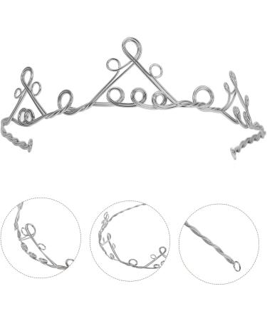 DIY Copper Crown Delicate Tiara Handcraft Winding Crown Tiara Women Headwear for Lady (Golden) Silver - Buy Online on GoSupps.com