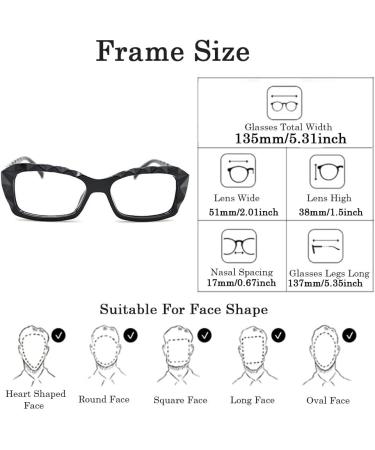 Shop Gharaz Modern Reading Glasses for Women - Stylish Black 0.75+ Rectangle Reflective Presbyopia Glasses - Buy Online on GoSupps.com