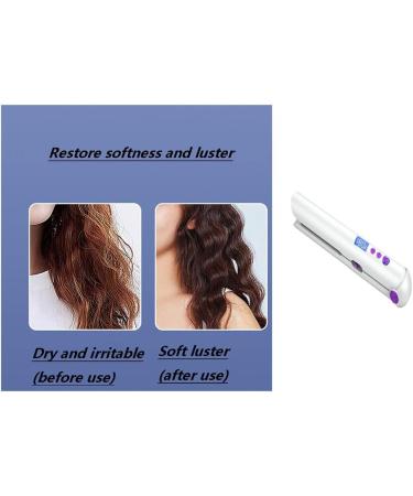 Portable USB Rechargeable Hair Straightener & Curler | Wireless Travel Flat Iron with Power Bank - Buy Online on GoSupps.com