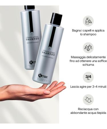 Kmax Stimulating Shampoo Stimulating shampoo with strong anti-hair loss and hair regrowth stimulation action - 250 ml format - Buy Online on GoSupps.com