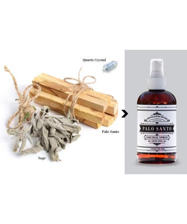 Palo Santo Smudge Spray 8 FL OZ - Premium Pure Palo Santo & Sage Essential Oils | Crystal & Reiki Infused for Energy Clearing, Purifying, Healing - Smokeless Alternative - Buy Online on GoSupps.com
