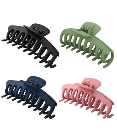 Luatuer hair clip for women | For ladies girls thick and thin hair | Non-slip acrylic hair claws | 4 pieces