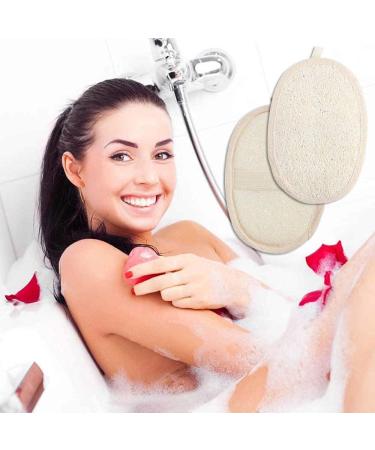 Natural Luffa Sponge Set (6 Pieces) - Perfect for Bathing Spa & Showers | Eco-Friendly Exfoliating Pads for Men & Women - Buy Online on GoSupps.com