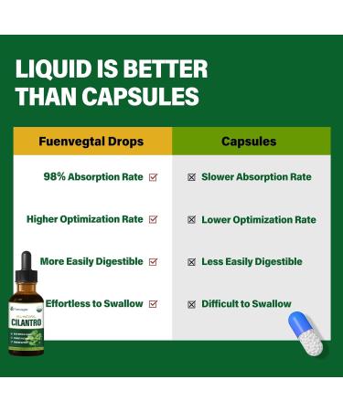Cilantro Drops for Body Detox & Cleanse Cilantro Tincture Natural Supplement Support Immune with Garlic Dandelion Spirulina Selenium Burdock Blend. 2oz Original 2 Fl Oz (Pack of 1) - Buy Online on GoSupps.com