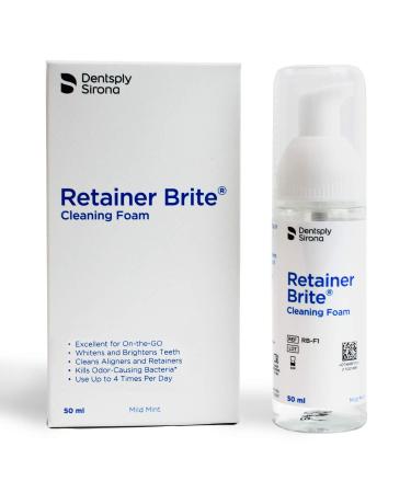 Retainer Brite Cleaning and Whitening Foam - Clean Retainers and Whiten Teeth on-the-go