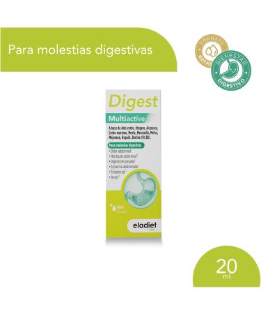  Eladiet DIGEST MULTIACTIVE 20 ml is a multifunctional solution with a wide range of applications. It can be used regularly according to personal preferences. The capacity is 20 ml. - Buy Online on GoSupps.com