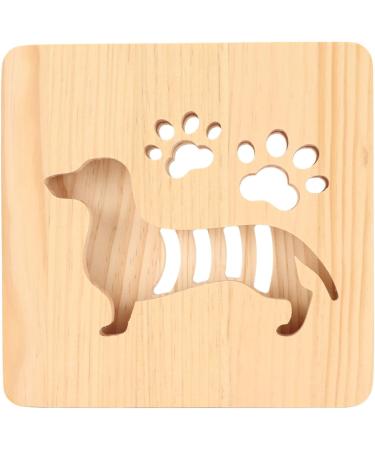 BAOFUYA Dog Shape 3D Wooden Lamp Wood Carving Lamp Dog Night Light 360 Degrees Irradiation Angle 3D Dog Wooden Lamp for Bedroom Living Room Study - Buy Online on GoSupps.com