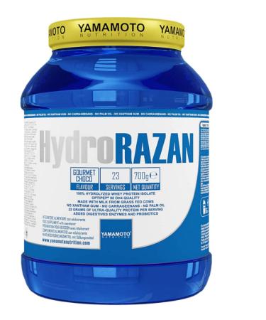 Yamamot Hydro RAZAN Optipep - 700 grammes - prot ines lactos rum hydrolys es certifi Grass fed - Sans gluten Sans Lactose (700 gr Chocolat) Chocolat 700 gr