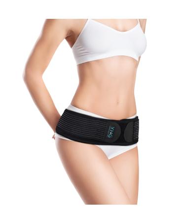Yosoo Health Gear Iliosakral joint belt lumbar belt belt breathable adjustable iliosacral lumbar support belt black for sciatica pelvis loins nerves and leg pain (m) - Buy Online on GoSupps.com