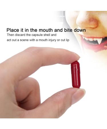 Fake Blood Capsules - Halloween Makeup & Costume Prop for Theater, Cosplay & Parties - Buy Online on GoSupps.com