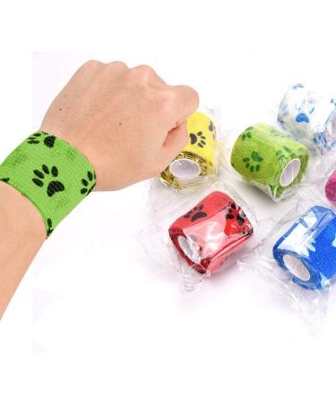 Cooliya 4 Rolls Elastic Non-Woven Pet Self-adhesive Bandage First Aid Medical Wrap for Dog Cat Horse (Green) - Buy Online on GoSupps.com