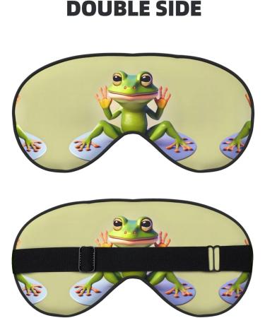 Funny Frog Yoga Eye Mask | Soft Adjustable Sleep Mask for Men & Women | Comfortable Nighttime Sleep Aid - Buy Online on GoSupps.com