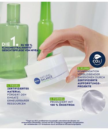 NIVEA Natural Balance Moisturizing Day Cream 50 ml with organic aloe vera jojoba and almond Day cream for normal and combination skin - Buy Online on GoSupps.com
