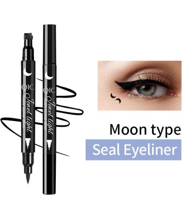 Pen Eye Liner Stencil | Black Eye Liner Liquid Pencil Eye Liners - Double-Headed Eye Liner Pen Long-Lasting Liquid Liner with Eye Makeup Stencil Cat Eye Winged Eye Liner - Buy Online on GoSupps.com