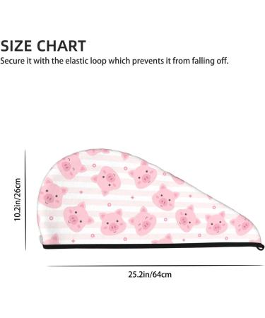 Hair Towel Wrap - Quick-Dry Cartoon Pig Towel Turban | Perfect for Fast Hair Drying | International Shipping - Buy Online on GoSupps.com