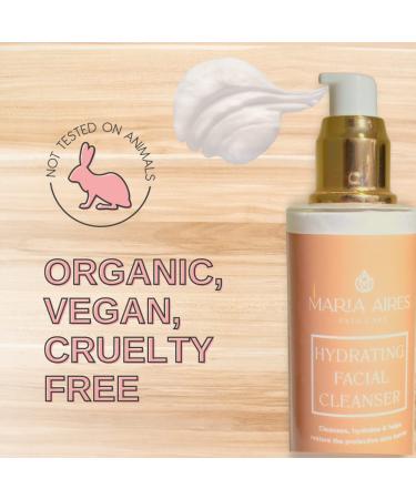 Maria Aires Hydrating Facial Cleanser | Anti-Aging Foaming Face Wash with Hyaluronic Acid & Ceramides | Soothing Aloe Vera for Dry Skin - 100ml - Buy Online on GoSupps.com