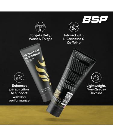 Benavidez Activating Hot Cream Sweat Enhancer & Fat Burner Gel with L-Carnitine & Caffeine Thermogenic Workout Cream for Belly Waist & Thighs Cellulite & Body Sculpting Support 200g - Buy Online on GoSupps.com