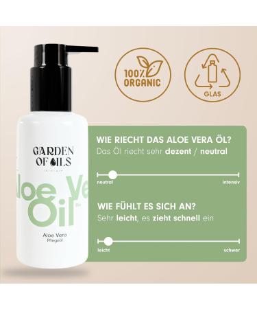 Organic Aloe Vera Oil - Garden of Oils - Made in Germany - Premium Body Oil - Ideal for Damaged and Dry Skin (30ml) - Buy Online on GoSupps.com
