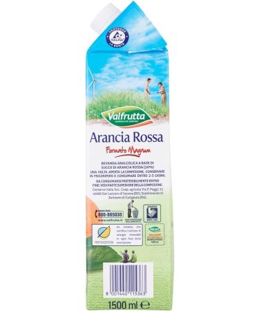  Italian Gourmet E.R. Valfrutta Blood Orange Juice Refreshing Drink Alcohol-free Juice Flavored with Blood Orange 1500 ml + Italian Gourmet Tomato Pulp Box 400 g - Buy Online on GoSupps.com