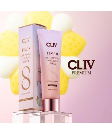 CLIV Time 8 Lift Toning Collagen Cream Korean Skincare Hydrating Face Moisturizer with Peptides, Niacinamide & Multi-Vitamin Complex 2.7 fl oz (80ml) - Buy Online on GoSupps.com