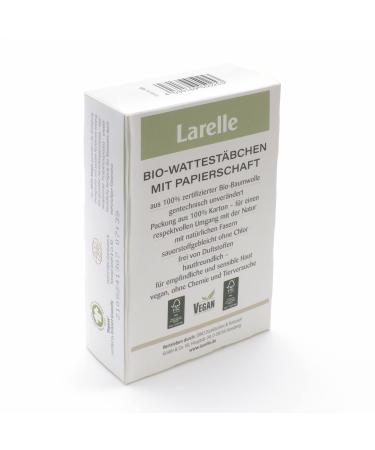Larelle Bio Wattstabchen 200 pcs - GOTS Ecocert Eco-Friendly Cotton Swabs for Daily Cosmetics & Body Care - Buy Online on GoSupps.com