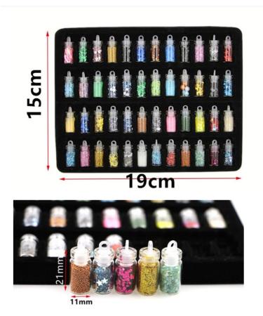 Joligel 3D Nail Decorations Set - 48 Bottles for Manicure Pedicure & DIY - Sequins & Accessories for Stunning Nail Art & Eye Makeup - Buy Online on GoSupps.com