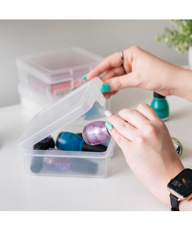 IRIS USA Small Plastic Hobby Craft Organizer Storage Box 10 Pack | Snap-Tight Closure | Stackable | Clear Small Case for Ribbons, Beads, Stickers, Yarn, Ornaments - Buy Online on GoSupps.com