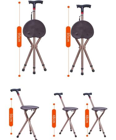 Smart Walking Stick Folding Height Adjustable Telescopic Cane Stool with Seat LED Radio and Alarm System Crutch Chargeable for Men and Women Elderly Surprise Gift - Buy Online on GoSupps.com