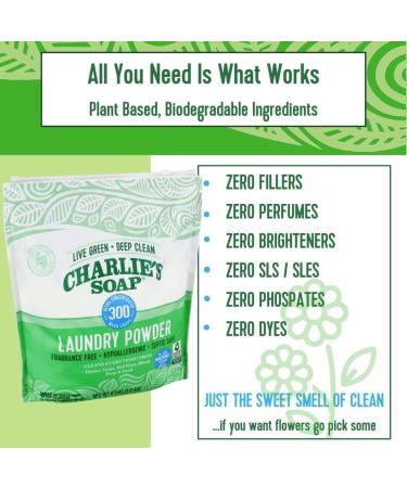 Buy Charlie's Soap Laundry Powder & Oxygen Bleach Pack - 300 Loads - Eco-Friendly International Shipping - Buy Online on GoSupps.com
