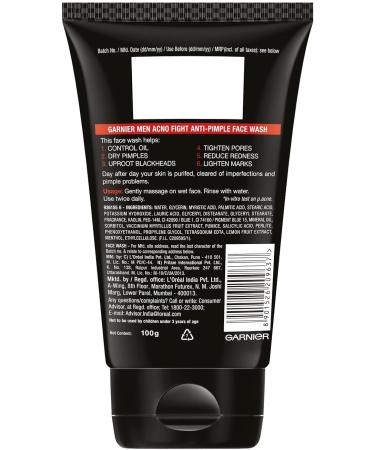 Garnier Acno Fight Face Wash for Men 100g - Buy Online on GoSupps.com