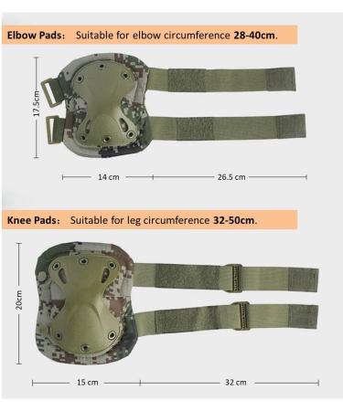 Bargain Crusader Military Tactical Knee and Elbow Pad Set - X-Shape Black for Combat, Paintball, Outdoor Sports - Buy Online on GoSupps.com