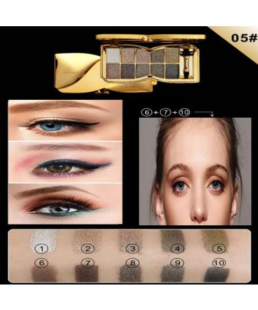 Glitter Eyeshadow Palette - 10 Shimmer Colors, Long Lasting & Waterproof - Professional Nude Makeup Set for Women - Buy Online on GoSupps.com