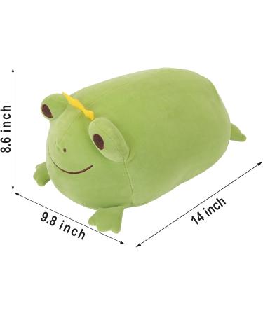 JUNERAIN Super Soft Frog Plush Stuffed Animal Hugging Pillow 35cm - Grass Green | Adorable Gift for Kids | Cuddly Toy for Boys & Girls - Buy Online on GoSupps.com