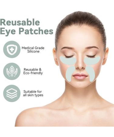 Reusable Eye Gel Cooling Pads & Silicone Eye Patches - 6 Pairs Under Eye Masks for Wrinkles Fine Lines & Redness Treatment - Hot Cold Therapy in Stylish Tin Case (Silver Grey - Buy Online on GoSupps.com