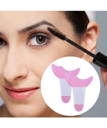 Makeup Eyelash Shield Applicator Guide 2 Pcs Eyeshadow Shield Upper Lower Eyelash Grooming Comb Eyelashes Brush for Women Girls (New Pink Two+box ) - Buy Online on GoSupps.com