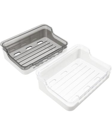 Amosfun 8 Pcs Soap Box Hanger Adhesive Soap Holder Storage Soap Rack Soap Storage Dishes Soap Storage Holder Shower Soap Dish Holder Soap Drying Holder Sponge Plastic Drainer Rack - Buy Online on GoSupps.com