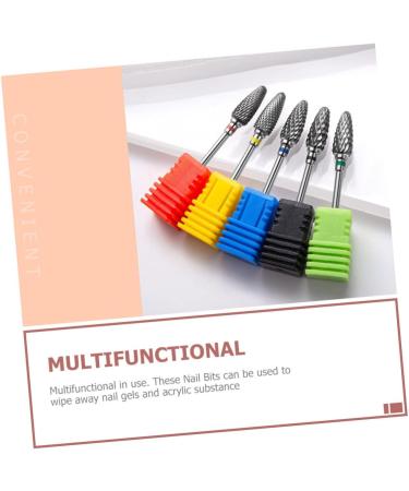 SOESFOUFU Nail Polisher Nail Grinding Drill Bit Metal Drill Bit Manicure Nail Art Tools Electric Nail File Manicure Tools Nail Bits for Nail Drill Multi-functional Nail Bits Major 7x1.3cm As Shown 3 - Buy Online on GoSupps.com