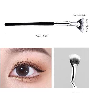 Mascara Fan Brush - 120 Angled Mascara Brushes |Angle Scalloped Lash Brush |Angled Fan Shaped Lash Wand Brush|Folded Fan-shaped Brush With Soft Double-layer Bristles |Eyelash Brush For Beginners Make - Buy Online on GoSupps.com
