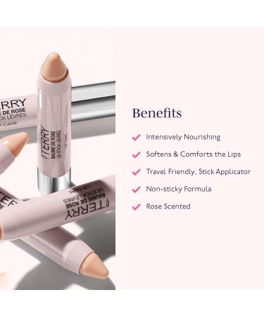 By Terry Baume De Rose Crayon | Nourishing Lip Balm for Fuller Lips | Travel-Friendly Hydrating Balm - 2.3g - Buy Online on GoSupps.com