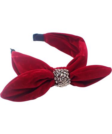Topkids Accessories Velvet Bow Alice Bands Adult Women Hair Accessories for Women Hair Bands for Women Thick Headband Womens Headbands Head Bands Adult Women Wide Headbands (Red) - Buy Online on GoSupps.com