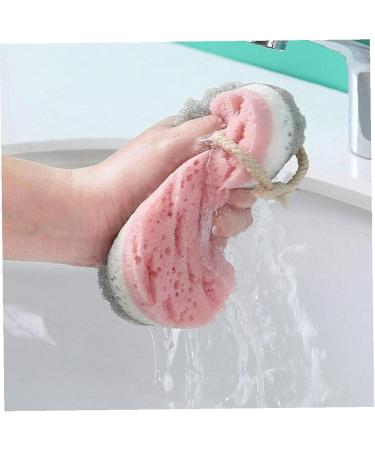 2Pcs Soft Bath Sponge Brush - Massage & Moisturizing Dead Skin Remover - Spa Foam Shower Scrubber with Rope Holder - Buy Online on GoSupps.com