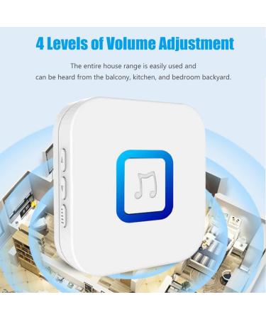 YCTZE Caregiver Pager - Wireless Call Button System for Elderly & Disabled 330m Range 38 Melodies 2 Recipients (EU) - Buy Online on GoSupps.com