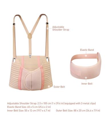 Healifty Maternity Belt - Pregnancy Back Support Belly Brace with Adjustable Shoulder Strap (Beige) - Buy Online on GoSupps.com