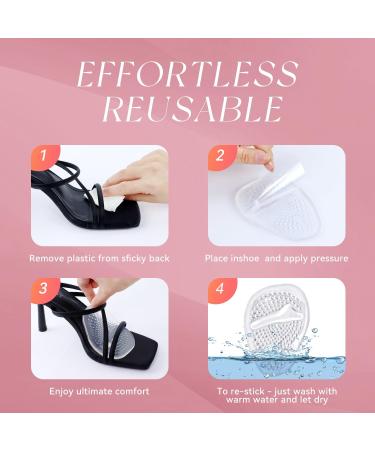 Metatarsal Pads & Ball of Foot Cushions - 6 Pairs Non-Slip High Heel Inserts for All-Day Comfort & Pain Relief - One Size Fits All - Buy Online on GoSupps.com
