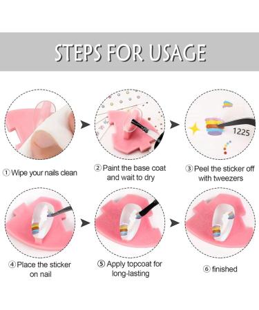 tesrgre 5D Embossed Flower Nail Art Stickers 4 Sheets Self-Adhesive Decals Floral Design Nail Decoration for Women Easy Install - Buy Online on GoSupps.com